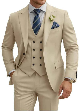 Abito Uomo 3 Pezzi Doppio Petto Slim Fit - Tuxedo Matrimonio e Gala