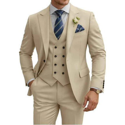 Abito Uomo 3 Pezzi Doppio Petto Slim Fit - Tuxedo Matrimonio e Gala