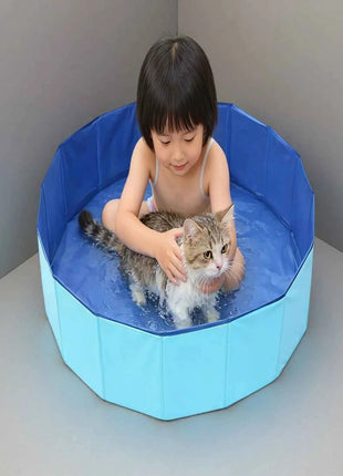 Vasca da Bagno per Animali Domestici 1 Pezzo, Piscina Portatile per Cani e Gatti da Esterno, Piscina Pieghevole per il Bagno e la Toelettatura di Cani e Gatti