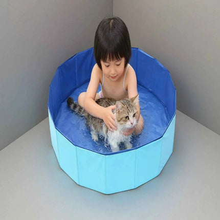 Vasca da Bagno per Animali Domestici 1 Pezzo, Piscina Portatile per Cani e Gatti da Esterno, Piscina Pieghevole per il Bagno e la Toelettatura di Cani e Gatti