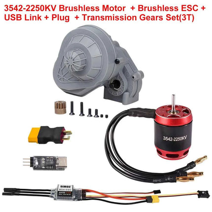 9IMOD RC Brushless Combo AM32 80A ESC 3542 1850KV/2250KV Brushless Motor Gearbox for Axial SCX10 RC Crawler Car Upgrades Parts