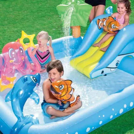 Centro giochi gonfiabile per bambini Giochi d'acqua Pad Piscina gonfiabile per bambini Piscina da bagno per cortile esterno