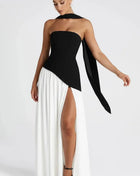 Women's Sleeveless Off Shoulder Long Dresses Elegant Pleated Tie Up Long Dresses New Summer Birthday Party Dresses