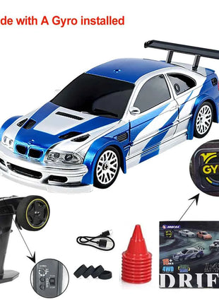 Upgraded Gyro 1/43 RC Drifting Car Racing RTR 4WD High Speed Radio Control Model 2.4G Drift Race Vehicle Mini Gifts