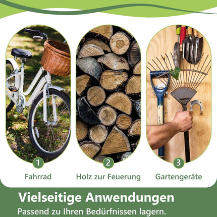 Rimessa Biciclette e Attrezzi da Giardino 305x296x233 cm - Tenda Impermeabile con Cerniera