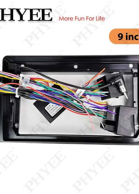 Cornice pannello cruscotto 2DIN da 9" per BMW 3 E46 1999-2004, adattatore cablaggio, decodificatore CAN Bus, per sistema radio Android a 16 pin