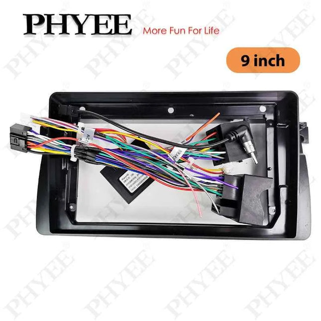 Cornice pannello cruscotto 2DIN da 9" per BMW 3 E46 1999-2004, adattatore cablaggio, decodificatore CAN Bus, per sistema radio Android a 16 pin