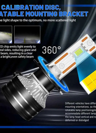 Dualvision H4 LED Headlight H7 H1 H11 H8 9005 HB3 9006 HB4 9012 HIR2 880 881 H27 9007 9008 H13 5570 CSP Canbus Car Lamp Fog Lamp