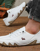 Classic Loafers Trendy Durable Artificial Leather Waterproof Anti Slip Casual Shoes for Outdoor Walking Men’s Motorcycle Boots