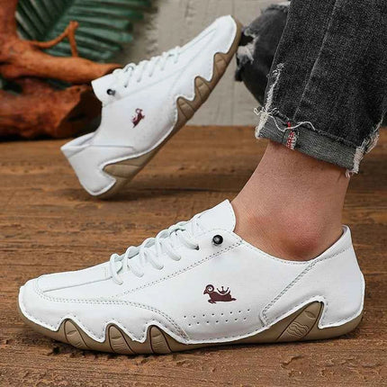 Classic Loafers Trendy Durable Artificial Leather Waterproof Anti Slip Casual Shoes for Outdoor Walking Men’s Motorcycle Boots