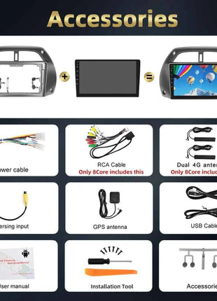 Podofo 8Core 2Din Car Stereo For Toyota RAV4 2001-2006 Multimedia Player WIFI 4G AI Voice BT Carplay Android Car Radio RDS