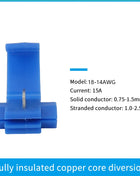 Wire Cable Connectors Quick Splice Electrical Terminals Non-destructive Crimp Without Breaking the Line AWG 22-18
