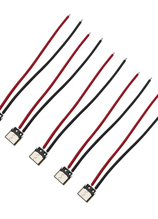 2/5/10 Pezzi Connettore USB Tipo C 10cm a 2 Pin Maschio e Femmina per Saldatura, Presa di Ricarica USB-C per Porte di Ricarica di Telefoni Cellulari