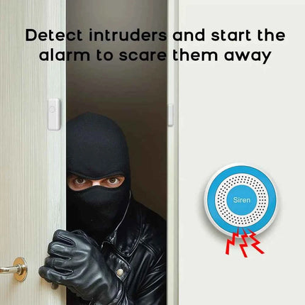PGST WiFi Alexa Tuya Smart Life Home Alarm Security System Kit Set Home Automation Alarm Security Protection Door Motion Sensor