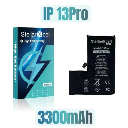 StellarXcell Ultra High Capacity Battery For iPhone7 8Plus 11 12Mini 13ProMax X XS XR 14plus 15Pro  show 100%healthy