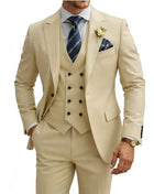 Abito Uomo 3 Pezzi Doppio Petto Slim Fit - Tuxedo Matrimonio e Gala
