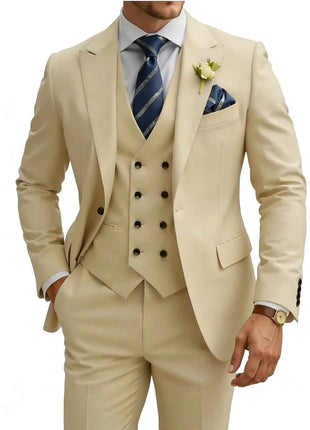 Abito Uomo 3 Pezzi Doppio Petto Slim Fit - Tuxedo Matrimonio e Gala