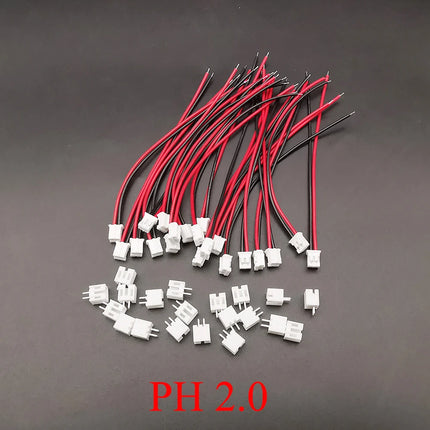 20 set JST PH 2.0/XH 2.54 2 pin maschio femmina connettore con fili cavi 100 mm 26 AWG