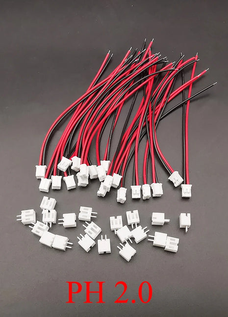 20 set JST PH 2.0/XH 2.54 2 pin maschio femmina connettore con fili cavi 100 mm 26 AWG