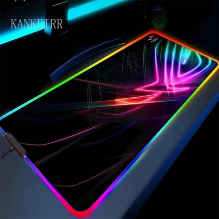 Mouse Pad Asus Rgb Gaming Mause Mat Anime Mats Gamer Rug Pc Xxl Cute Pads Large Game Keyboard Carpet Backlight Mousepad