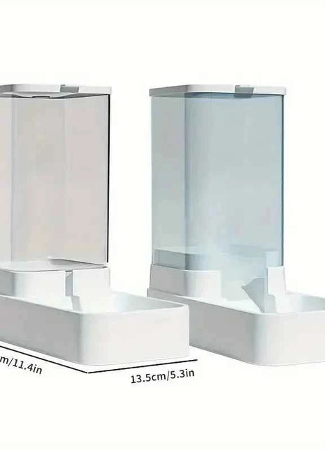 1pc/2pcs Automatic Dog Feeder/Water Dispenser, Plastic Gravity Dog Food And Water Dispenser Set