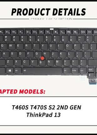 Laptop Replacement Keyboard for Lenovo ThinkPad E480 E485 E490 E495 L380 L390 L480 R480 T480S L490 T490 T495 US/BR/FR/UK/PT/SP
