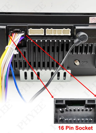 Radio Wiring 16 Pin to 24 Pin Plug Head Unit Audio Connector Cable Adapter for Honda CRV Accord Fit CRZ Pilot Insight
