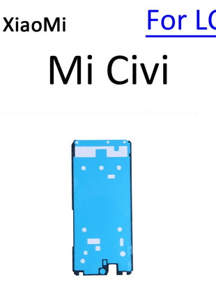 For Xiaomi Poco F5 F6 M6 X6 Pro Mi Civi 1S 2 3 4G LCD Display Back Cover Housing Sticker Tape Adhesive Parts