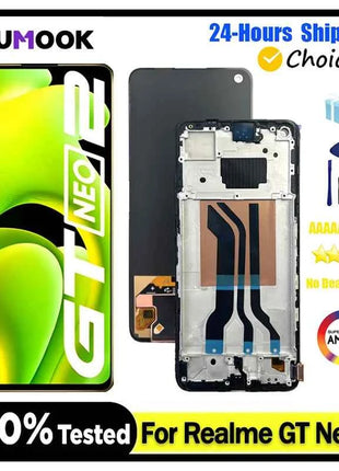 Nuovo Display AMOLED Per Realme GT Neo2 Display LCD Touch Screen Digitizer Assembly Per Realme GT Neo2 RMX3370 Display LCD sostituire