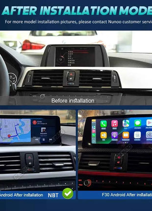 Wireless Carplay Android 14 For BMW F20 F30 F21 F22 F31 F32 F33 F34 F36 NBT EVO Multimedia Player Auto Radio Screen GPS