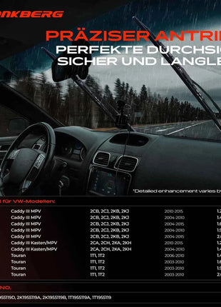 Motore tergicristallo Frankberg 1x per VW Caddy III 2C 2K Touran 1 T1 1 T2 2K1955119C 2K1955119D 2K1955119A