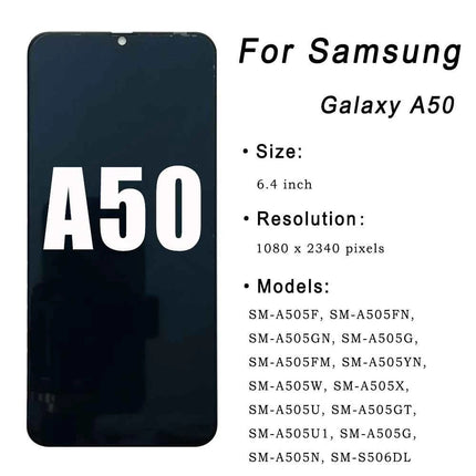 Display AMOLED per Samsung Galaxy A50 Display LCD Touch Screen Digitizer con cornice per Samsung A505 A505FN/DS A505F/DS A50 LCD