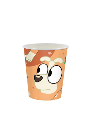 Decorazioni per feste di compleanno a tema Bluey/Bingo, set di piatti di carta usa e getta, striscione, bandierine per torta, palloncini a forma di cane.