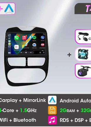 Srnubi 2 Din Android Carplay Car Radio for Renault Clio 4 2012 - 2019 Multimedia Player 2Din GPS Stereo 4G WIFI DVD Head Unit