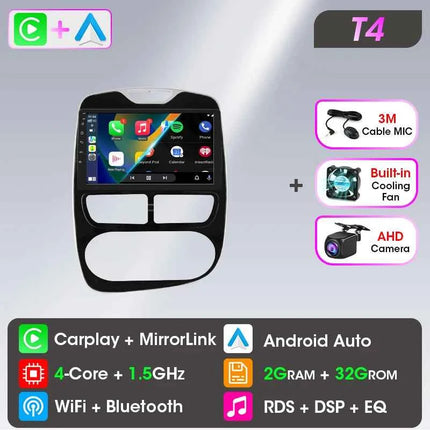Srnubi 2 Din Android Carplay Car Radio for Renault Clio 4 2012 - 2019 Multimedia Player 2Din GPS Stereo 4G WIFI DVD Head Unit