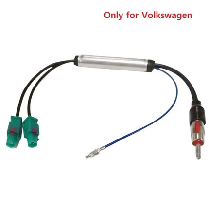 Antenna radio speciale per auto AM/FM Amplificatore di segnale radio audio Doppio adattatore antenna per antenna radio Fakra RF per Volkswagen