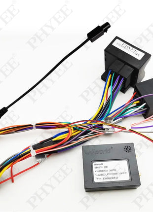 Adattatore per cablaggio con decodificatore CAN Bus, spina a 16 pin a Quadlock   Connettore femmina H-MTD, cavo Android per auto per BMW E39 E46