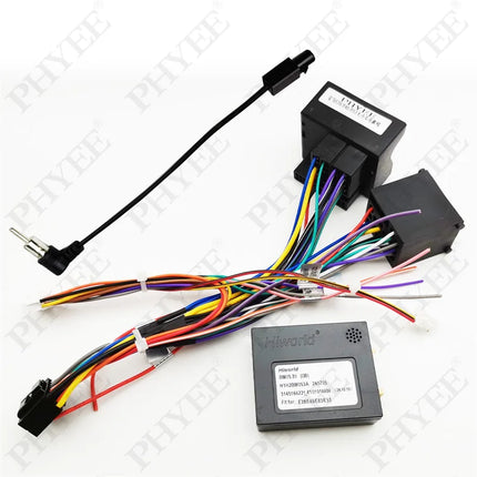 Adattatore per cablaggio con decodificatore CAN Bus, spina a 16 pin a Quadlock   Connettore femmina H-MTD, cavo Android per auto per BMW E39 E46