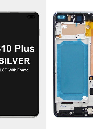 TFT con cornice per Samsung S10 Plus S10 + G975F Display LCD Touch Screen digitale per Samsung S10 G973F Parti di ricambio per schermo