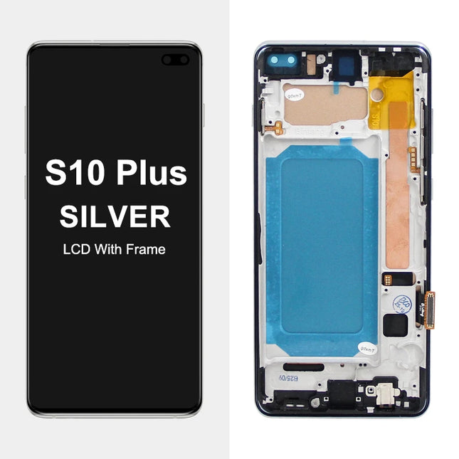 TFT con cornice per Samsung S10 Plus S10 + G975F Display LCD Touch Screen digitale per Samsung S10 G973F Parti di ricambio per schermo