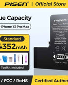 PISEN Phone Battery For iPhone 11 12 13 14 15 Mini Pro Max Plus SE2 SE3 Matches Original Capacity 0 Cycles Battery Replacement