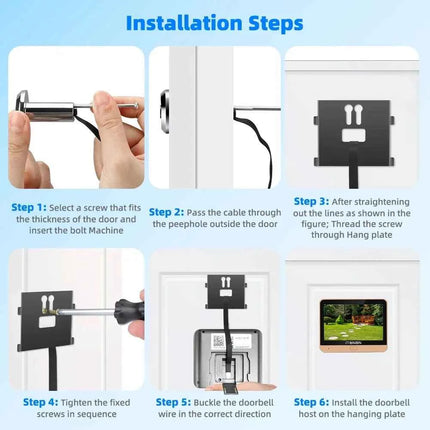 Tuya Smart 2.4G Wifi Peepholes Door Camera For Home 1080P HD Door Eye Viewer Support PIR With Microphone For Home Security