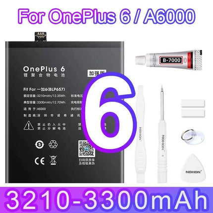 NOHON Replacement Battery for OnePlus 7T 8T 9RT 10T 12 11 9 8 7 6T 6 5T 5 7TPro Phone Batteries BLP801 BLP685 BLP745 BLP743