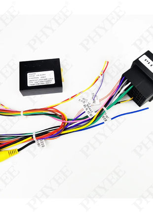 CAN bus decoder with 56-pin 20-pin wiring harness, SWC retention, 16-pin P&P Android adapter, for Opel Grandland X Combo Crossland X (17-24)