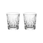 Set Bicchieri in Vetro Inciso 50ml con Rilievi per Spirits Tè e Acqua - 2/4/6/8/12 Pezzi
