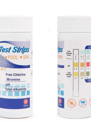 50 pz/set Strisce reattive PH cloro, carta reattiva acqua 3 in 1, strumento multiuso per durezza per piscina, SPA, acquario