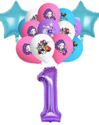 Decorazioni per feste di compleanno a tema stoviglie: tovaglioli di carta, bicchieri, piatti, scatole per caramelle, sacchetti regalo, striscioni e fondali per feste per bambini