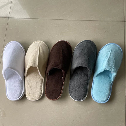 5 paia/lotto uomo donna usa e getta hotel pantofole per gli ospiti scivoli in cotone casa viaggio SPA pantofola ospitalità economici indoor slip-on