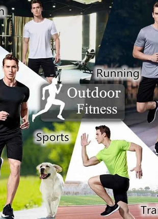 Men's Quick Dry Short Sleeve Gym Running Moisture Wicking Round Neck T-Shirt Training Exercise Gym Sport Shirt Tops Lightweight