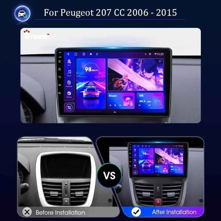 Android Wireless Carplay Car Radio for Peugeot 207 CC 207CC 2006-2015 Multimedia Player 2Din Navigation Stereo Head Unit Auto